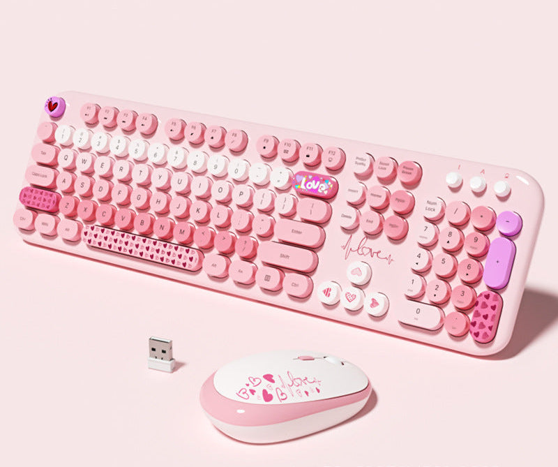 Cute-Themed Wireless Keyboard and Mouse Set Kalsten