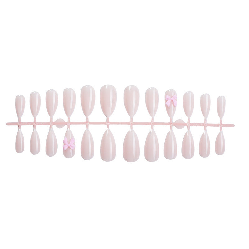 Elegant Ombre Bow Design Press-On Nails