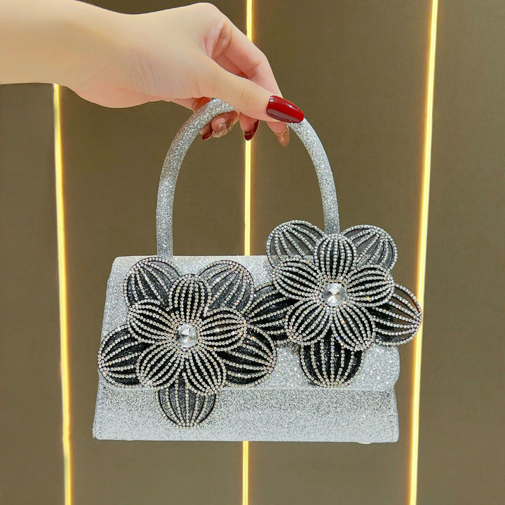 Flower Embellished Evening Handbag