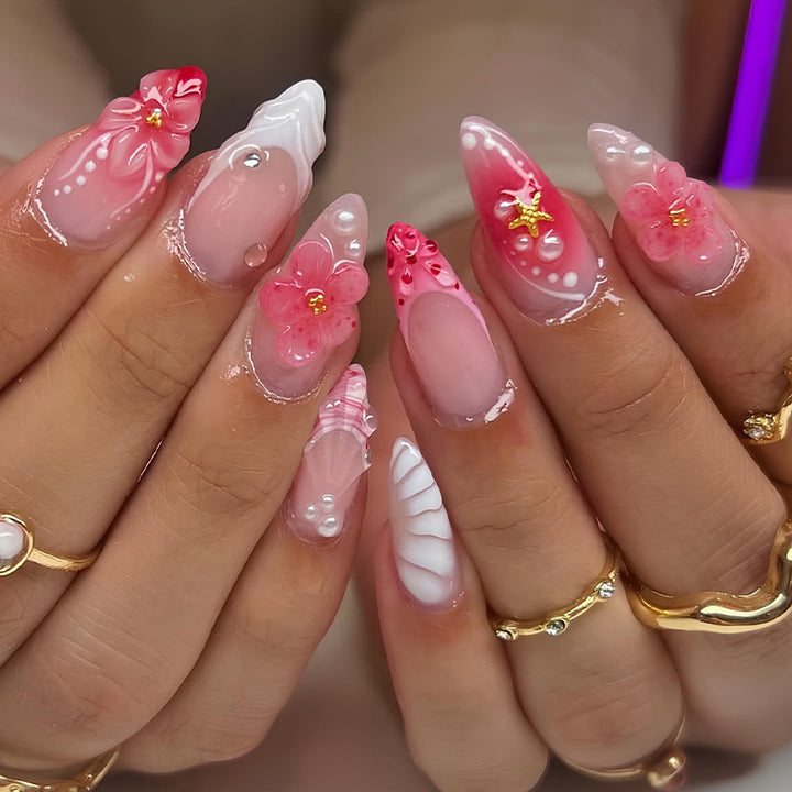 Decorative Floral Nail Art Set