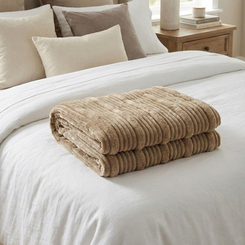 Luxurious Textured Plush Throw Blanket