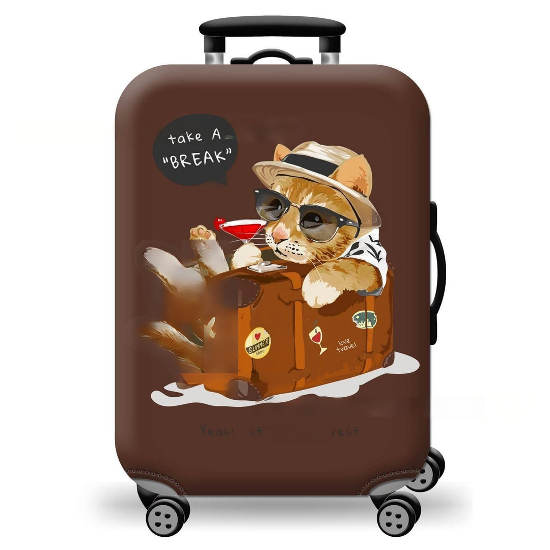 Unisex hard-shell suitcase with playful cat design Kalsten
