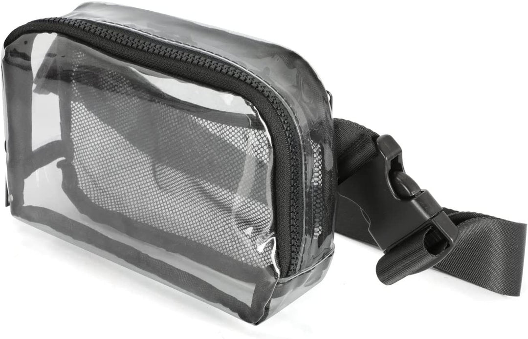 Transparent shoulder bag with mesh side pockets Kalsten