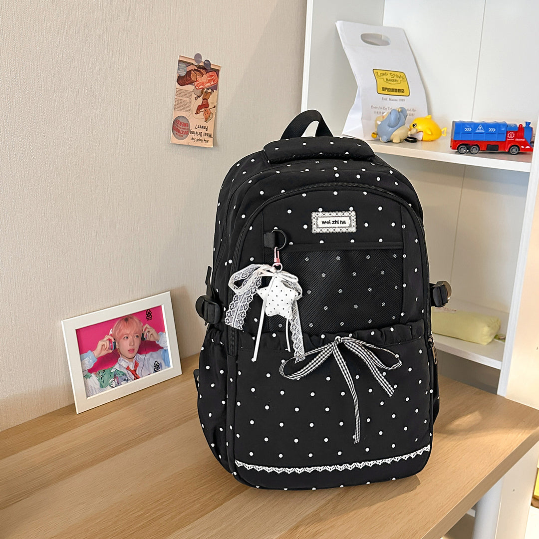 Stylish Polka Dot Patterned Backpack Kalsten