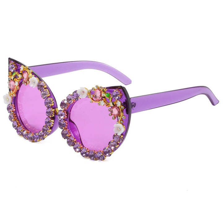 Women's Heart-shaped Sunglasses with Sparkling Accents Kalsten