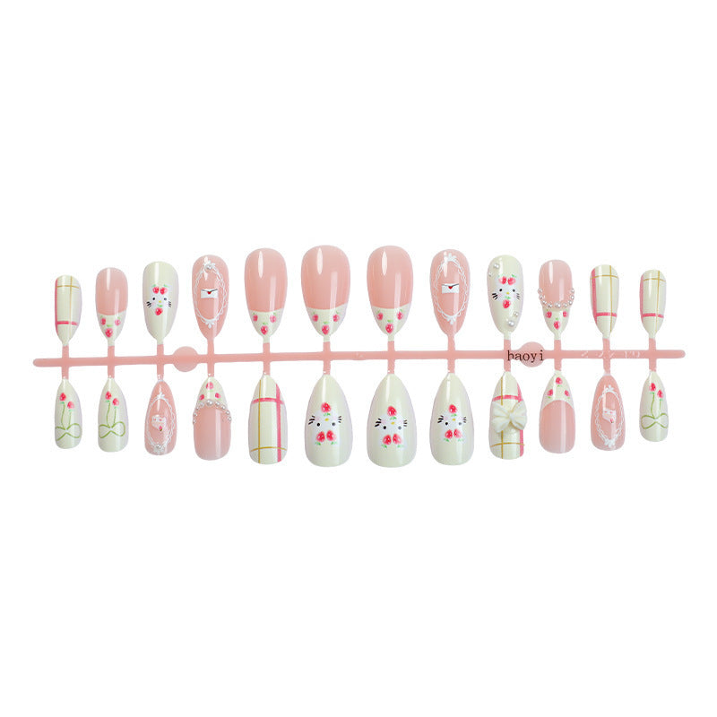 Creatively designed nail art set with floral motifs Kalsten