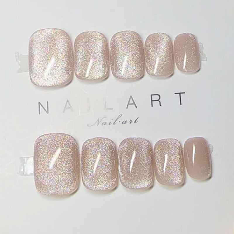 Elegant Glittery Press-On Nails
