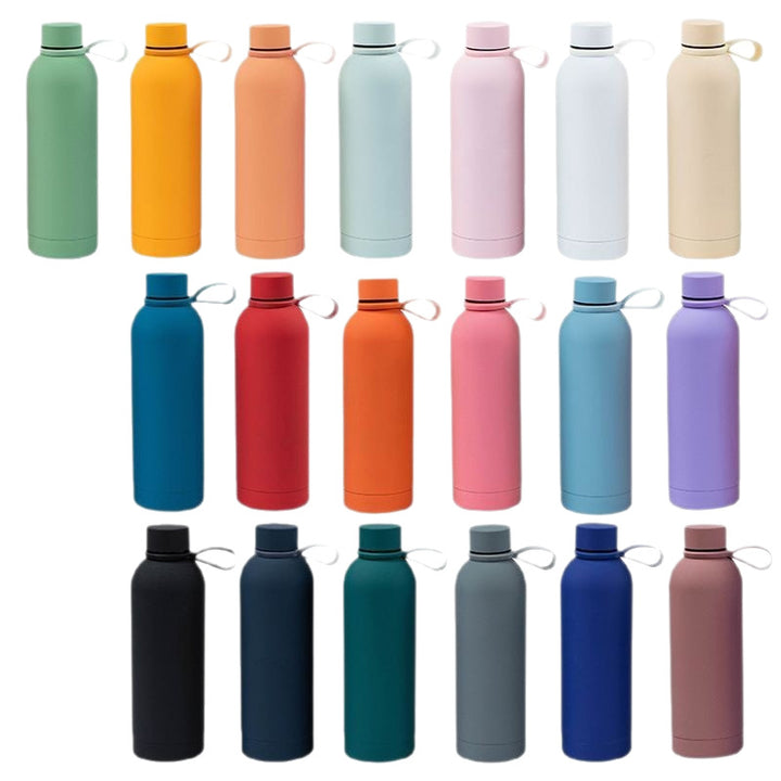 Ladies stylish stainless steel drinking bottle with innovative closure Kalsten