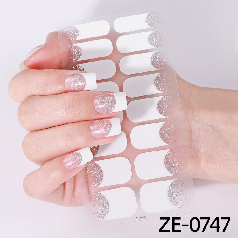 Elegant Glitter Accent Nail Wraps