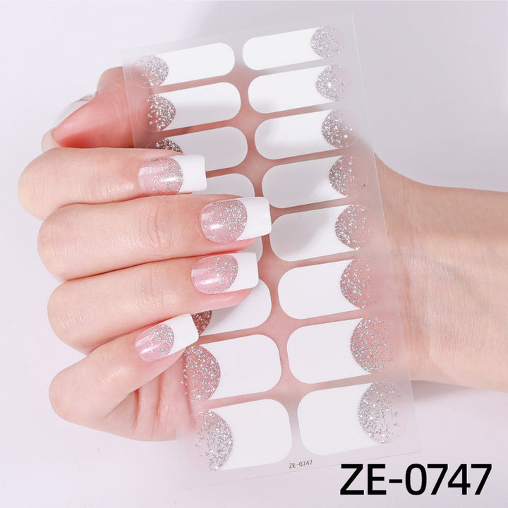 Elegant Glitter Accent Nail Wraps