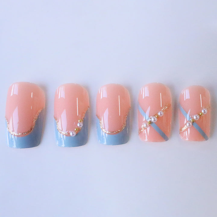 Elegant Decorative Acrylic Press-On Nails Kalsten
