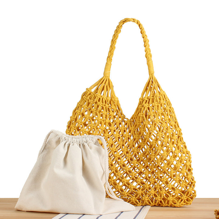 Handbag Made of Durable Hand-Knotted Net Material Kalsten