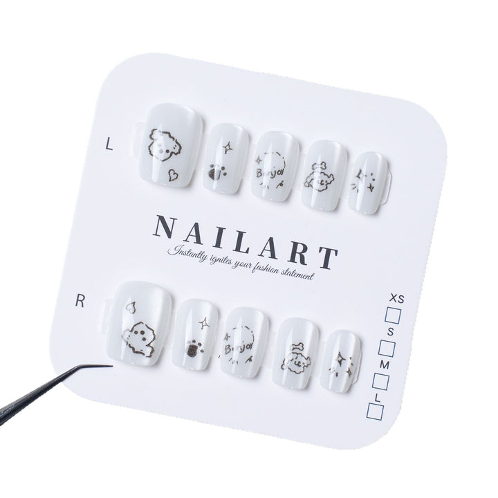 Whimsical Press-On Nail Art Kalsten