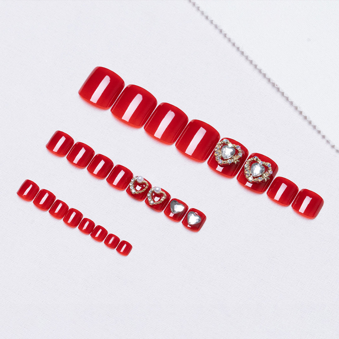 Heart-Embellished Pedicure Kit