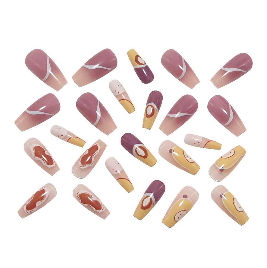 Creative artificial nails with modern geometric designs Kalsten
