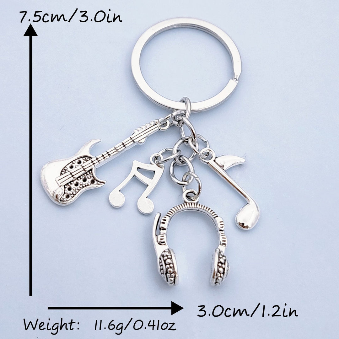 Keychain with musical instruments motifs Kalsten