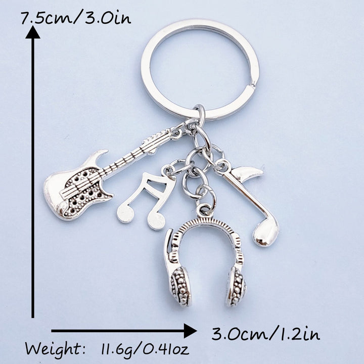 Keychain with musical instruments motifs Kalsten