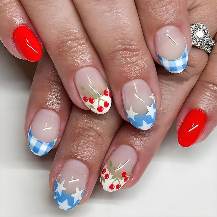 Artificial nails with playful design Kalsten