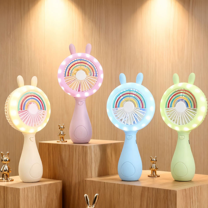 Women’s Portable USB Hand Fan with LED Lights and Creative Design Kalsten