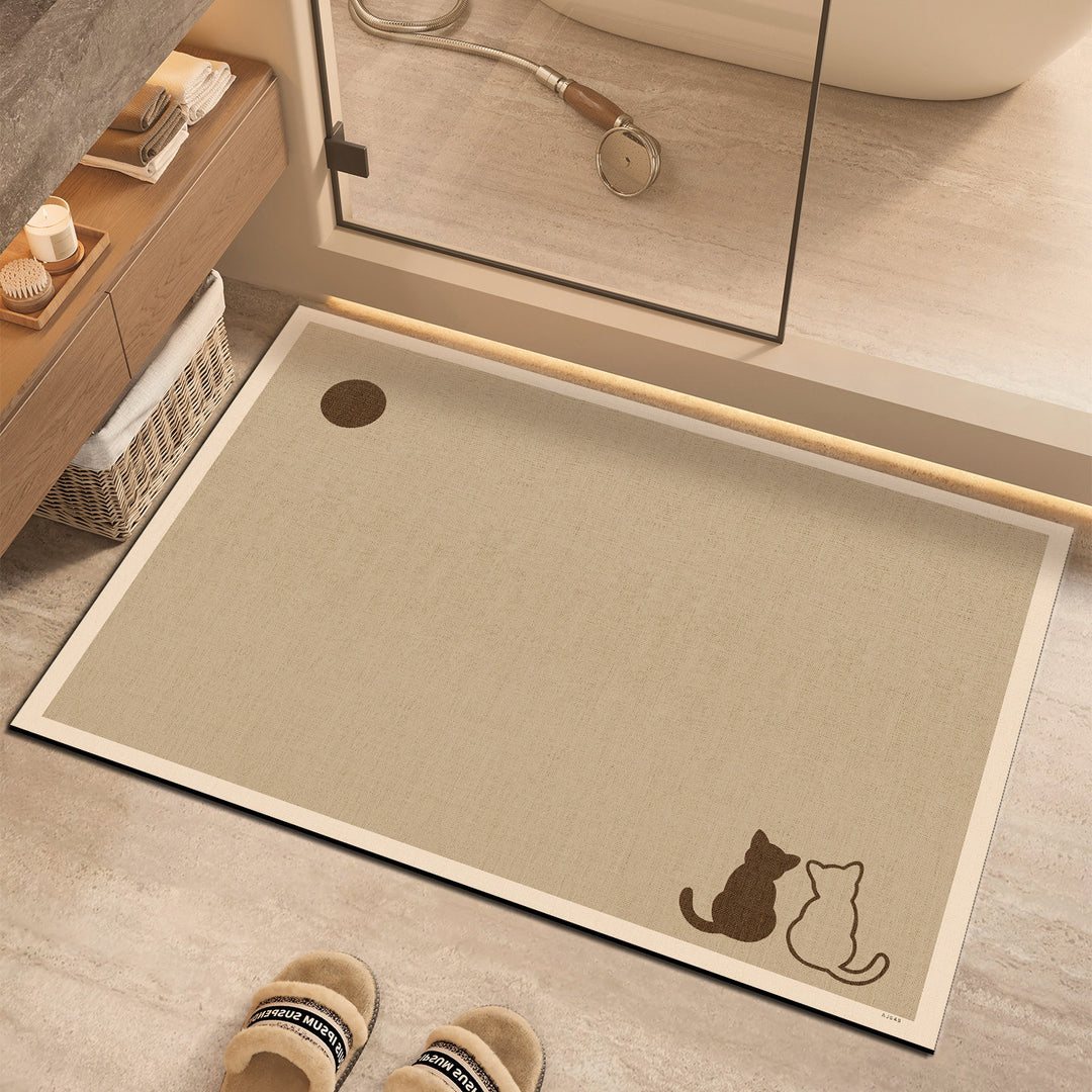 Cute Family Themed Decorative Bath Mat