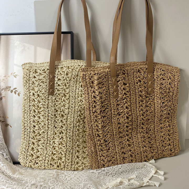Handcrafted basket bag with unique circular pattern Kalsten