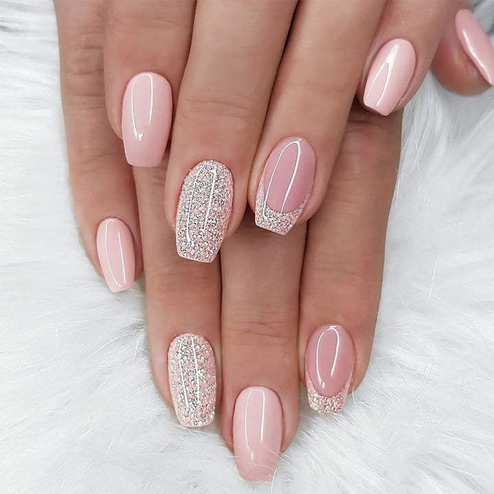 Glamorous Glittery Stiletto Press-On Nails Kalsten