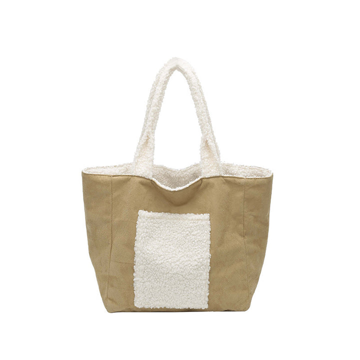 Cozy Sherpa Lined Tote Bag Kalsten