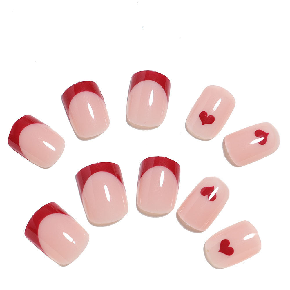 Heart-Shaped Custom Nail Art Kalsten