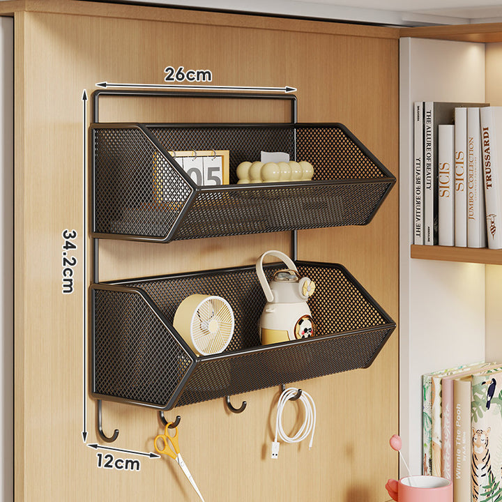 Clip-On Mesh Cabinet Edge Storage Basket Organizer