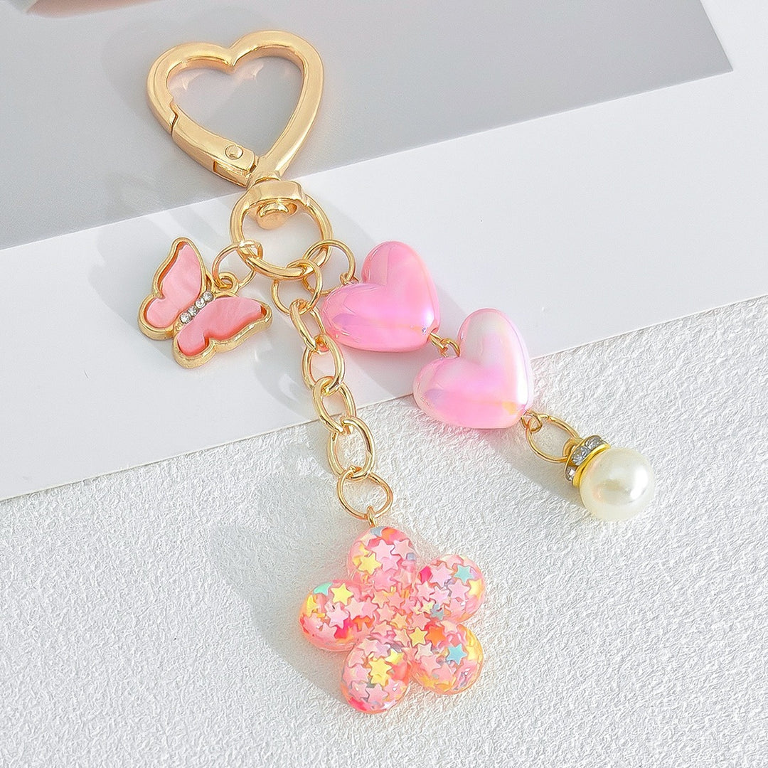 Playful keychain with hearts and flower motif Kalsten