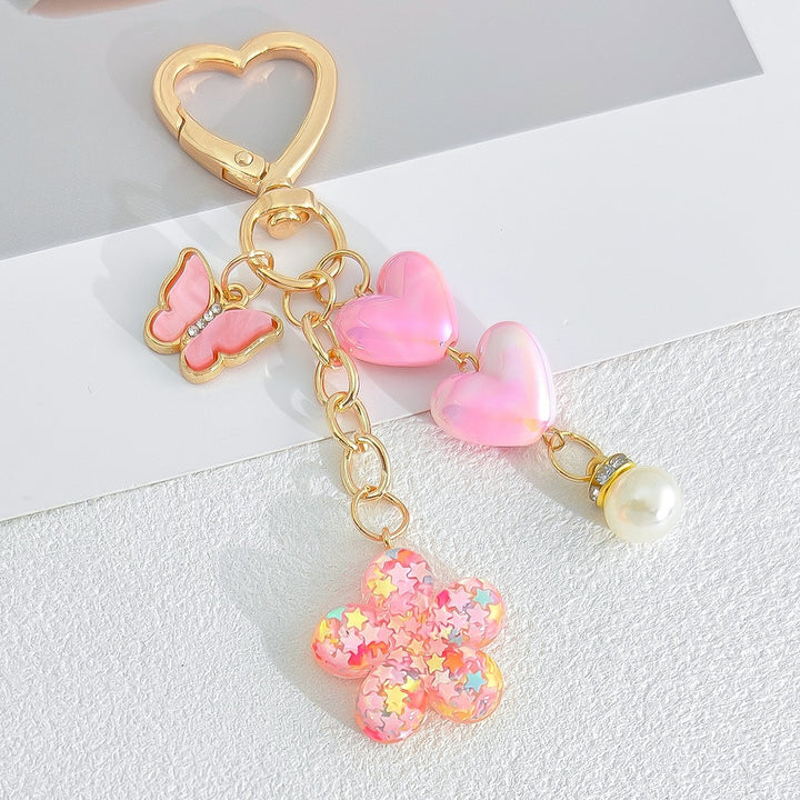 Playful keychain with hearts and flower motif Kalsten