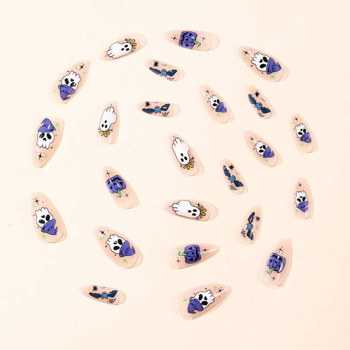 Spooky Themed Stiletto Nail Art Extensions Kalsten