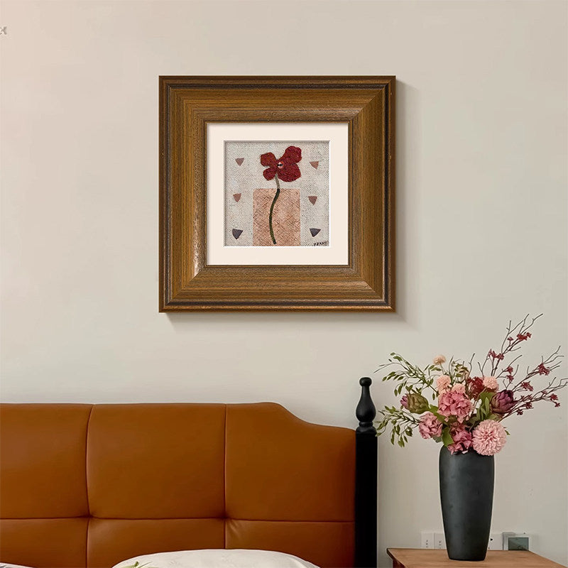 Framed Floral Art Piece