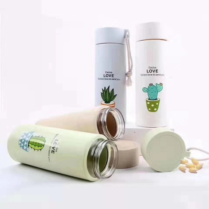 Ladies thermo-insulated drink bottle with creative cactus designs Kalsten
