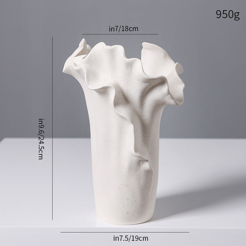 Decorative Sculptural Black Ceramic Vase Kalsten