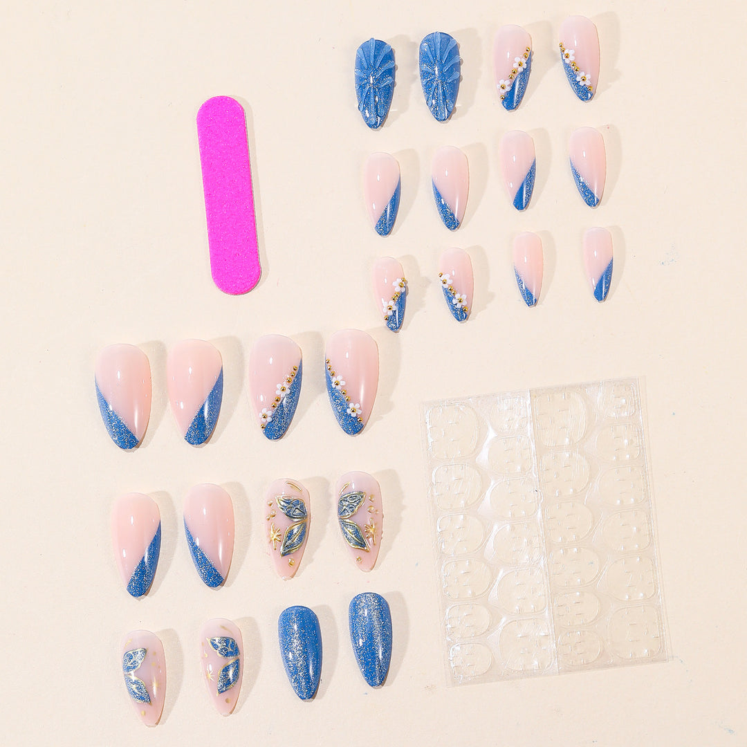 Elegant 3D Floral Nail Art Extensions Kalsten