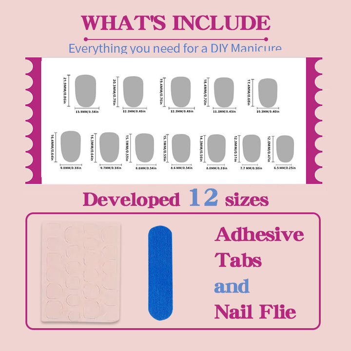 Artificial nail set with elegant bow and heart design Kalsten
