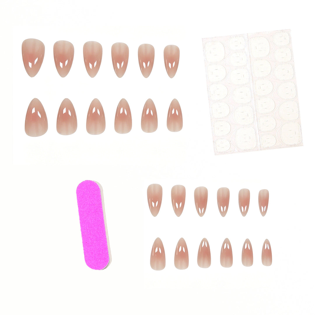 Elegant Glossy Almond-Shaped Nail Extensions Kalsten