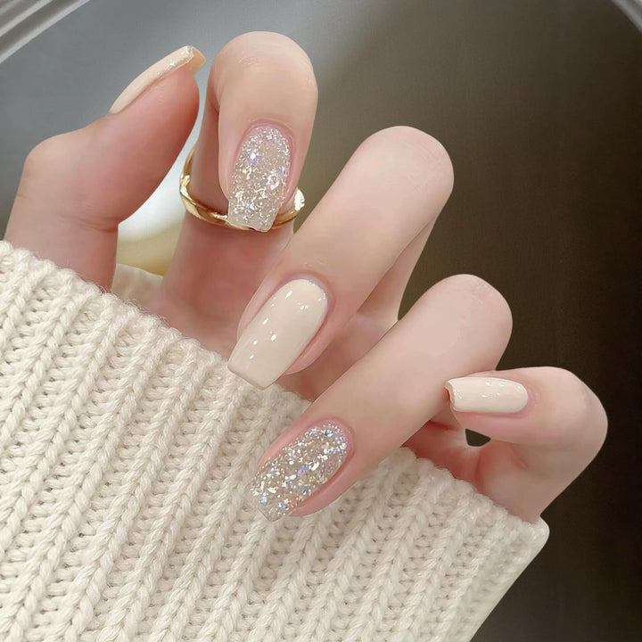 Glittery Press-On Nail Extensions