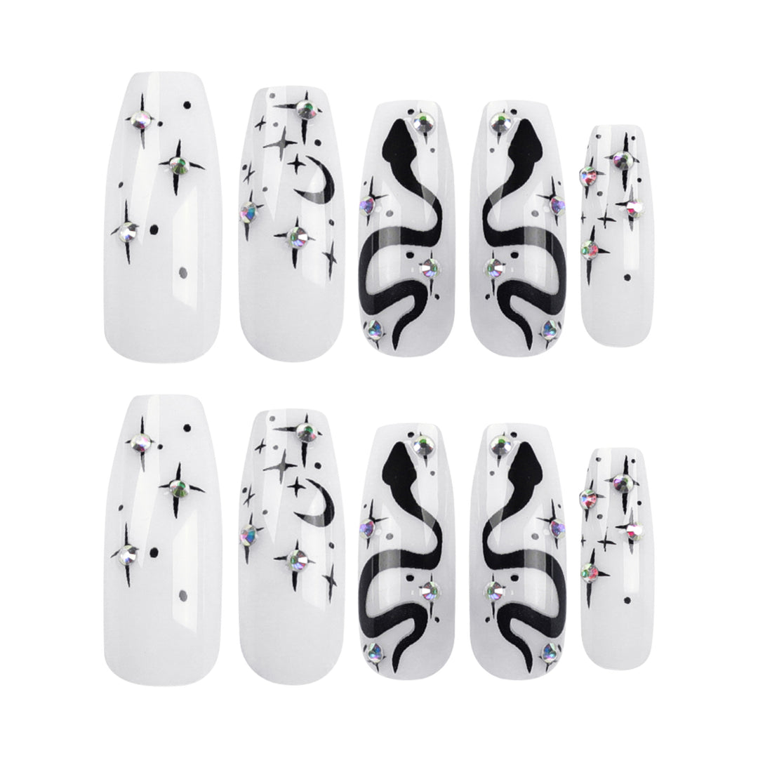 Artful gel nails with elegant 3D design and glitter accents Kalsten