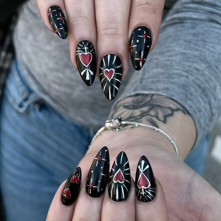 Artistic Heart Motif Art Nails Kalsten