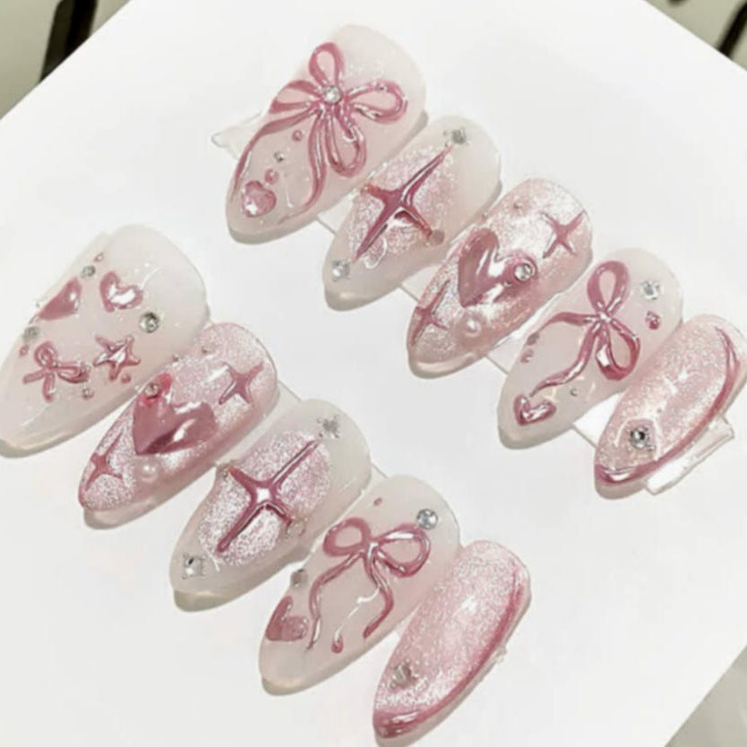 Acrylic nail set with elegant decorations Kalsten