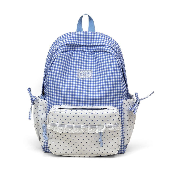 Cute Checked Pattern Backpack Kalsten