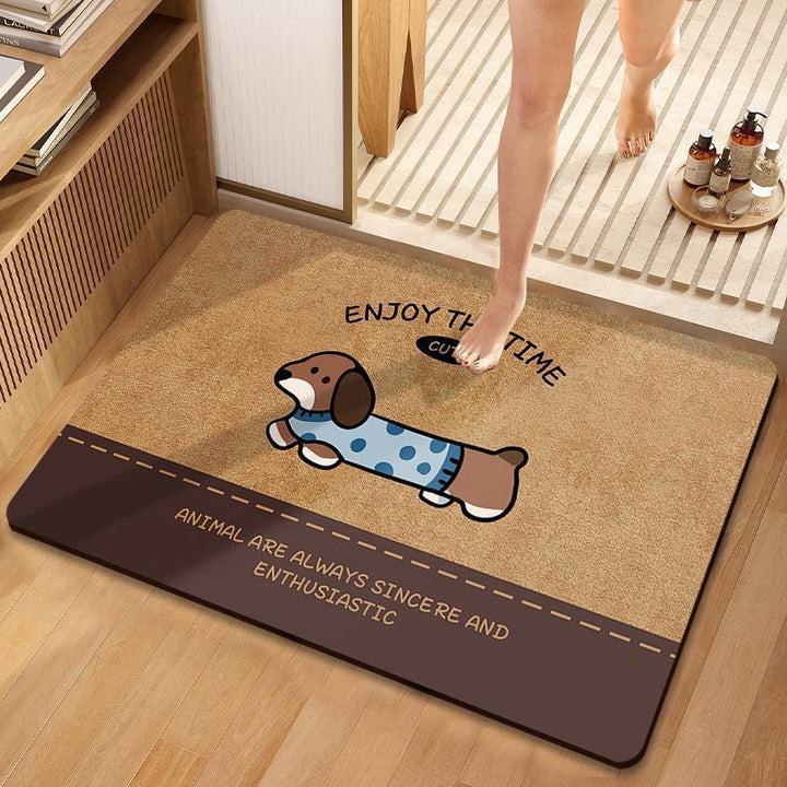 Playful Cat-Themed Bath Mat Kalsten