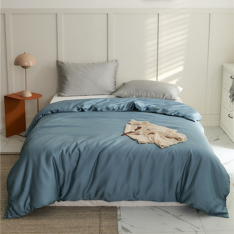 Luxurious Breathable Silk Duvet Cover Set With Hidden Zipper And Wrinkle Resistant Finish