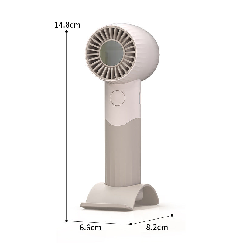 Ladies portable mini hand fan with integrated holder Kalsten
