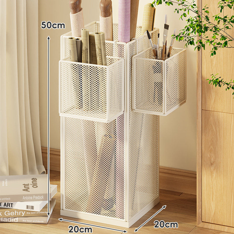 Vertical Mesh Desktop Roll Document & Utensil Organizer