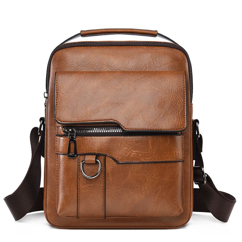 Leather Crossbody Messenger Bag