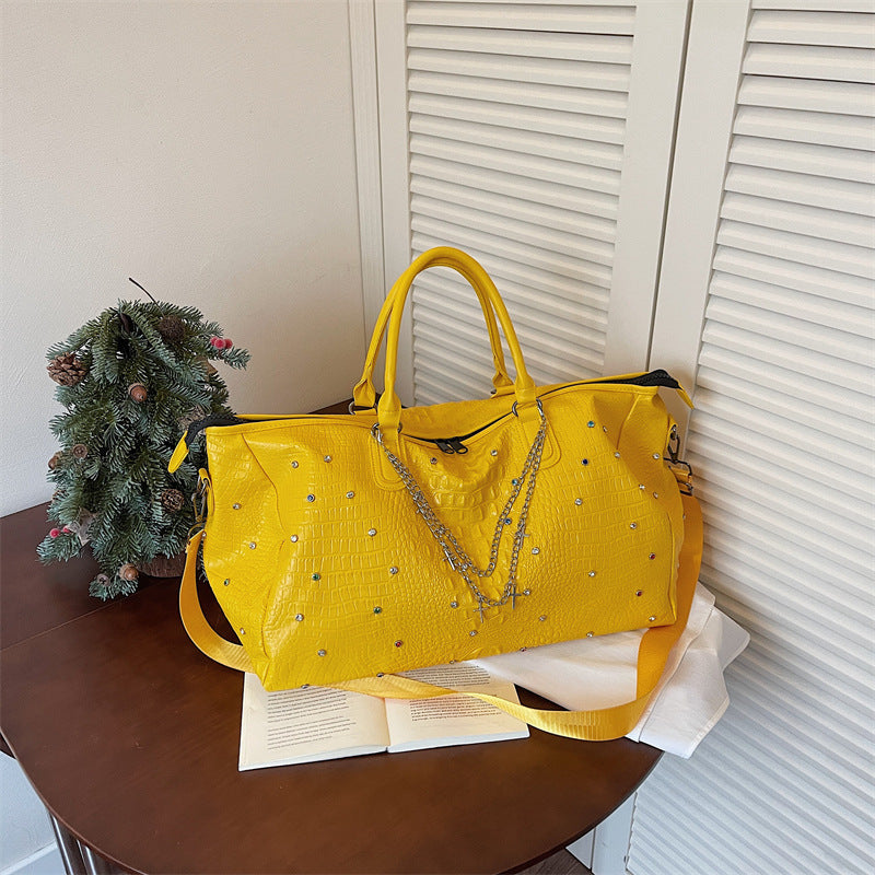Elegant Textured Travel Duffle Bag Kalsten