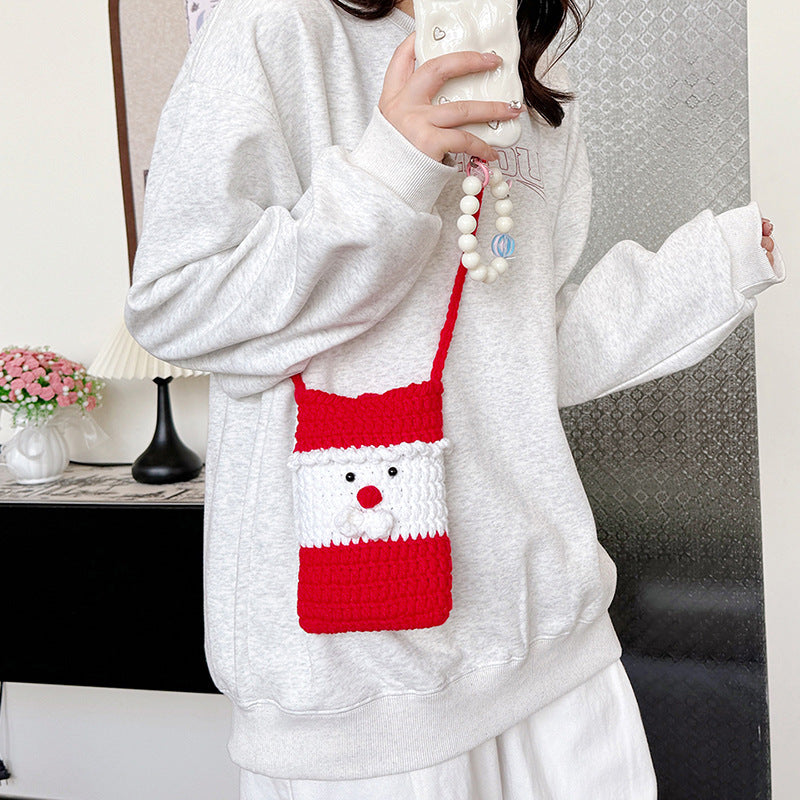 Crochet Santa-Themed Mini Bag